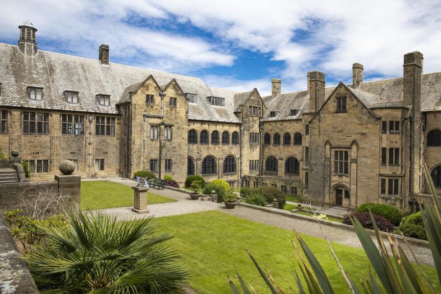 Inner Quad at Bangor University Main Arts Building