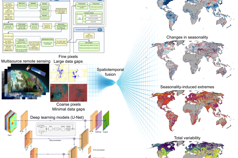 Global dominance of seasonality in shaping lake-surface-extent dynamics